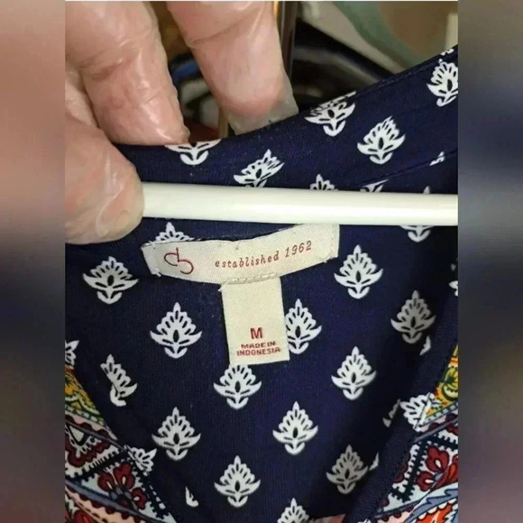 CB established 1962 Multicolor Paisley Long Dress Size M - Picture 3 of 9